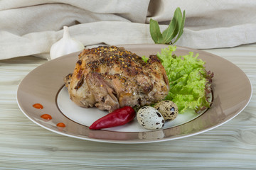 Quail grilled
