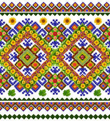 Ukrainian national traditional shirt pattern isolated
