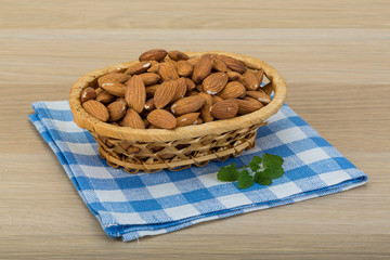 Almond in the bowl