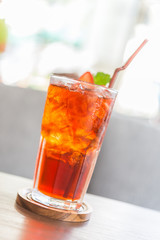 Strawberry juice cocktail