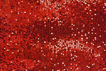 red sequins textile background - obrazy, fototapety, plakaty