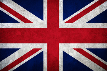 Obraz premium betonowa ściana z flagą Anglii