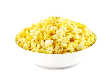 pop corn snack isolated on white background