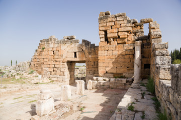 Fototapeta premium Hierapolis. The ruins of the Byzantine Northern Gate, IV c. AD