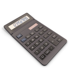 Calculator isolated on white background.