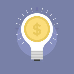 Market innovation flat icon illustration