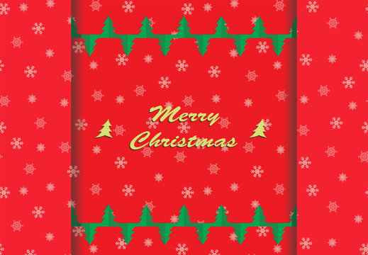 Christmas card with snowflake ornaments.