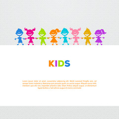 Colorful kids friends image