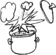 doodle cooking pot and explosions