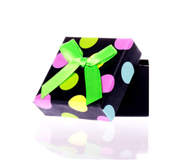 Gift box with bow isolated on white background