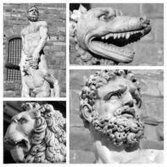 details of statue  of Hercules and Cacus by Baccio Bandinelli