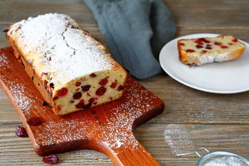 tasty cake with cranberry
