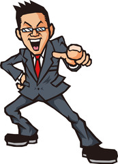 指差しサラリーマン