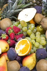 Naklejka na ściany i meble background of fresh fruits