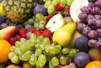 background of fresh fruits