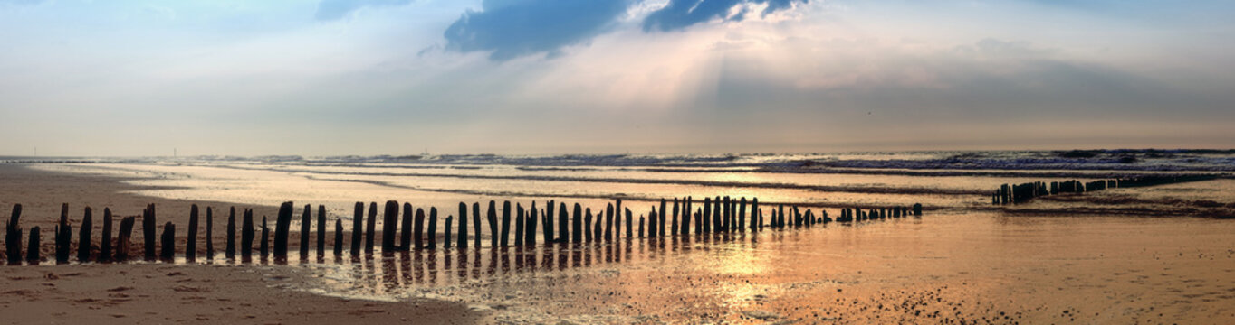 Bunen Panorama am Strand