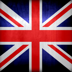 Fototapeta premium Metal Flag Of British