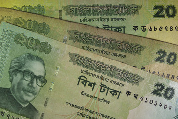 Twenty taka bill, Bangladesh.