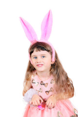Little Girl with Bunny Ears