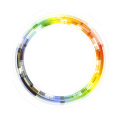 Colorful Transparent Circle Symbol. Template for Covers, Posters