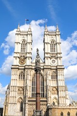 Fototapeta na wymiar Architectural detail of Westminster Abbey in London, UK