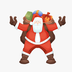 Santa Claus with sack
