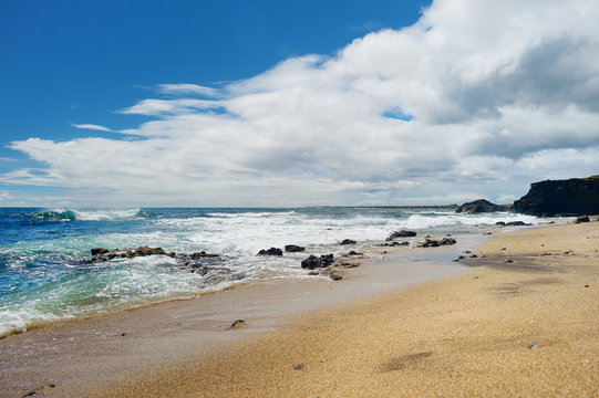 Stunning glass beach near Port Allen town on Kauai