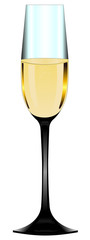 Sekt- Champagner Glas als Vektor