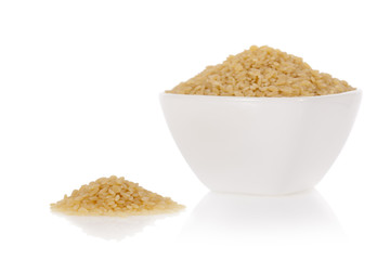 Midolline pasta used for soups in a bowl