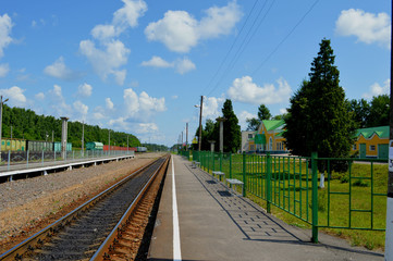 Fototapeta premium Железнодорожная платформа