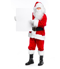 Santa Claus with banner