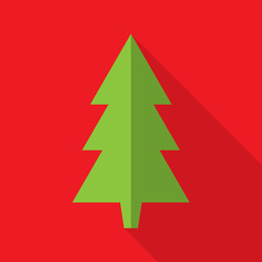 Christmas tree flat icon design