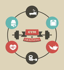 aspects of training vector illustration, eps10, easy to edit