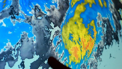 weather forecast on screen - Powered by Adobe