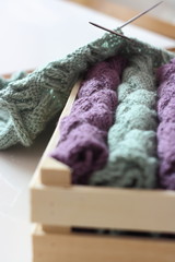 wool with needles