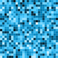 Abstract digital blue pixels seamless pattern background