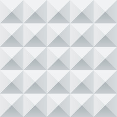 Abstract white and grey geometric squares seamless pattern