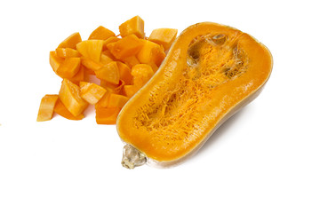 butternut squash isolated on white
