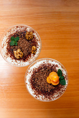 two portions of tiramisu