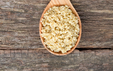 cookied quinoa on wooden surface