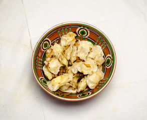 Dumplings on the plate