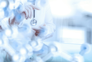 smart medical doctor working with operating room as concept