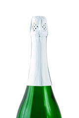 closed bottle of champagne close-up