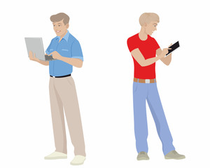 Men with gadgets
