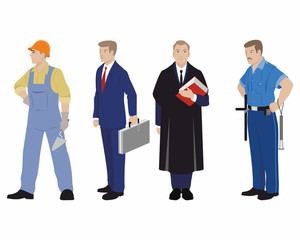 Four profession people