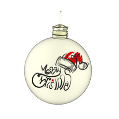 Merry Christmas in ornament ball