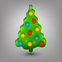 Christmas tree with toys