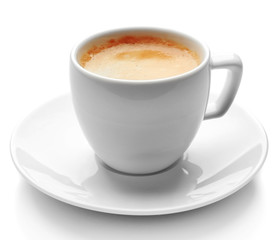 Cup of coffee isolated on white