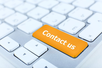Close up of Contact us keyboard button