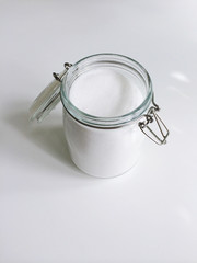 Jar of granulated sugar